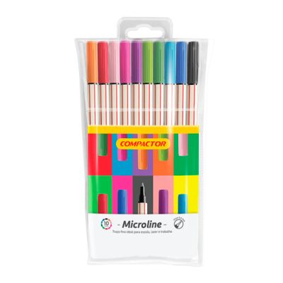 Caneta Hidrografica Bls C/10 Cores Microline Compactor