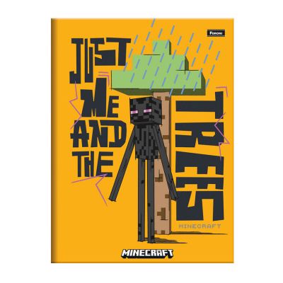 Caderno Linguagem Brochura Capa Dura 1/4 80fls Minecraft Foroni - Capa 4