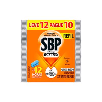 Refil Repelente Pastilha 12 Horas Sbp Leve 12 Pague 10