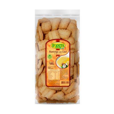 Biscoito Manteiga C/ Coco 500g D'anita