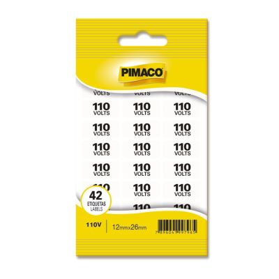 Etiqueta Adesiva Sinalizacao 12x26mm 110v C/42 Pimaco