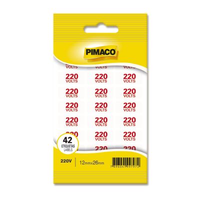 Etiqueta Adesiva Sinalizacao 12x26mm 220v C/42 Pimaco