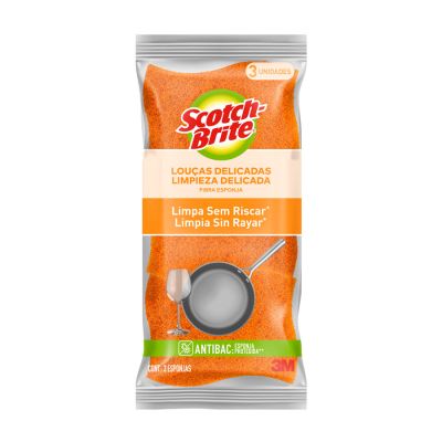 Esponja Multiuso Nao Risca Laranja Leve 3 Pague 2 Scotch Brite