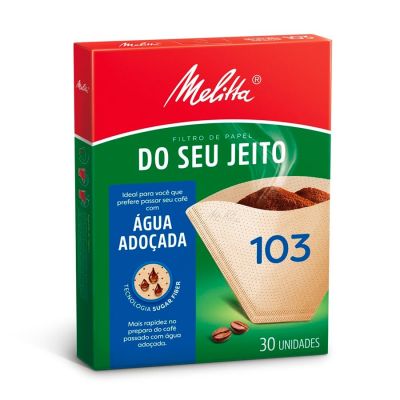 Filtro Papel P/ Cafe Melitta Agua Adocada 103 C/30un