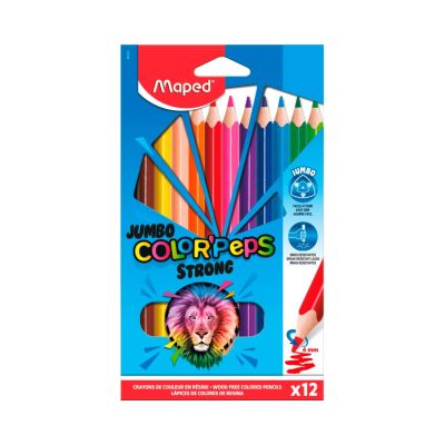 Lapis De Cor 12 Cores Jumbo Color Peps Strong 863312 Maped