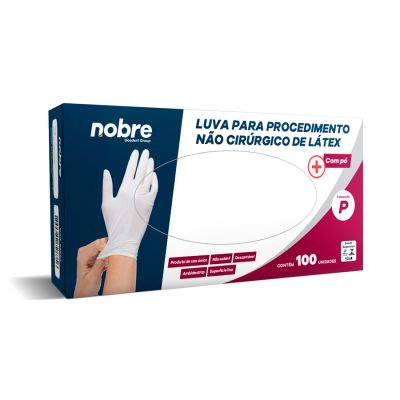Luva Latex Procedimento Nao Cirurgico C/po Cx C/50 Pares P Nobre (ca 52654) Www