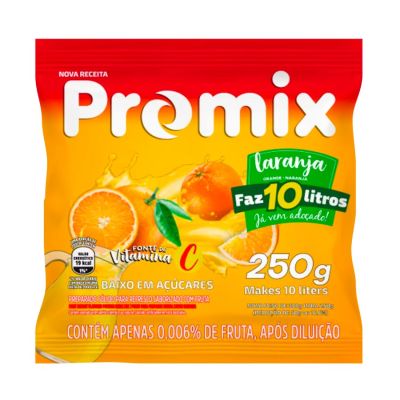 Refresco Em Po Promix Laranja 250g