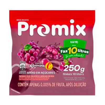 Refresco Em Po Promix Uva 250g