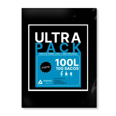 Saco De Lixo 100l Preto Forte 5mc C/100 Ultra Pack