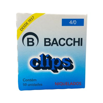 Clips N.4/0 Niquelado Cx 50 Un Bacchi