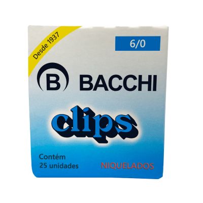 Clips N.6/0 Niquelado Cx 25 Un Bacchi