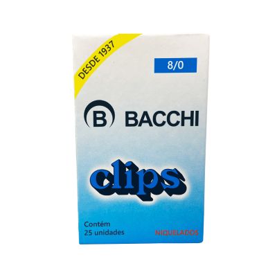 Clips N.8/0 Niquelado Cx 25 Un Bacchi
