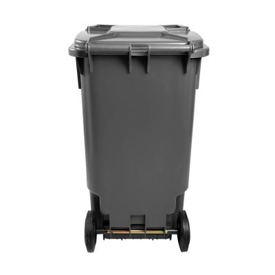 Cesto De Lixo Gari 240l Plastico C/ Roda Cinza Bralimpia