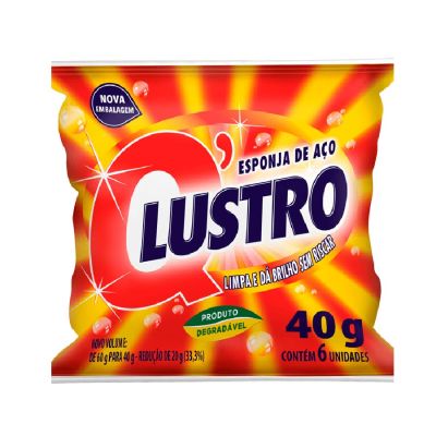 Esponja De La De Aco Q'lustro 40gr C/06 Bombril