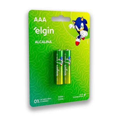 Pilha Alcalina Aaa 82154 1,5v C/2 Un Elgin