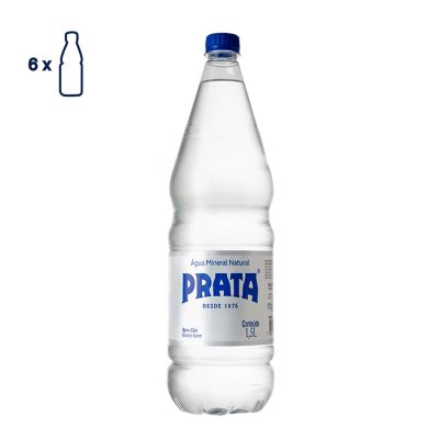 Agua Mineral Sem Gas 1500ml C/6 Garrafas Prata Leve