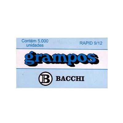 Grampo 9/12 Galvanizado Rapid Cx C/ 5000 Bacchi