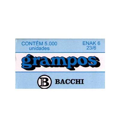 Grampo 23/6 Galvanizado Cx C/ 5000 Bacchi