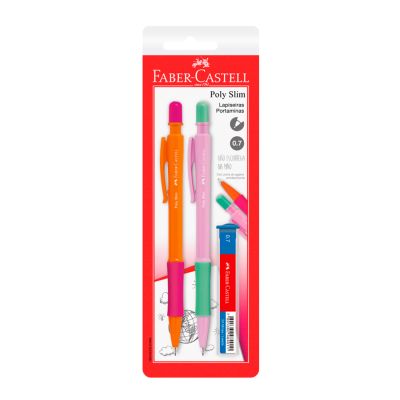 Lapiseira Poly Slim 0.7mm Rs/rx Sm/07slimrr Bls C/ 2 Faber-castell
