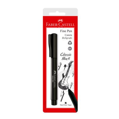 Caneta Hidrografica Fine Pen 0.4mm Classic Black Faber-castell