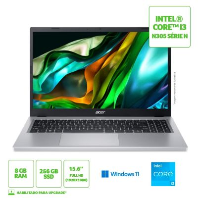 Notebook Acer Aspire 3 15 A315-510p-34xc Intel Core I3-n305 8gb 256ssd Windows 11 Home