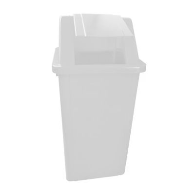 Cesto De Lixo 100l Plastico Basculante Branco Bralimpia Cd11br