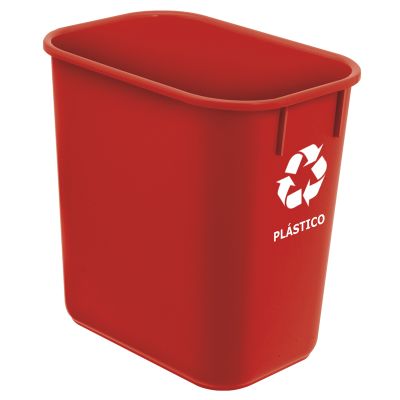 Cesto De Lixo 12l Plastico Coleta Seletiva Vermelho - Plastico 572.4 Acrimet