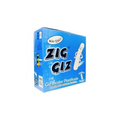 Giz Colorido Plastificado C/500 Palitos Zig Giz