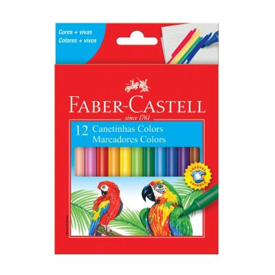 Caneta Hidrografica C/12 Cores Colors Faber-castell