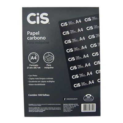 Carbono Papel Preto P/ Maquina 100fls Cis