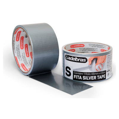 Fita Adesiva Silver Tape 48mm X 5m Cinza 960 Adelbras