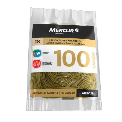 Elastico Nº18 Amarelo Super C/100 Mercur