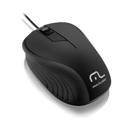 Mouse Com Fio Usb Wave Preto Mo222 Multilaser