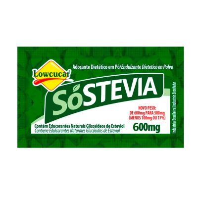 Adocante Em Po Dietetico Cx C/50 Sache 4g Lowcucar So Stevia