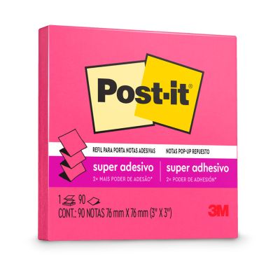 Post-it Refil Rosa 76 X 76 Mm 90 Folhas 3m