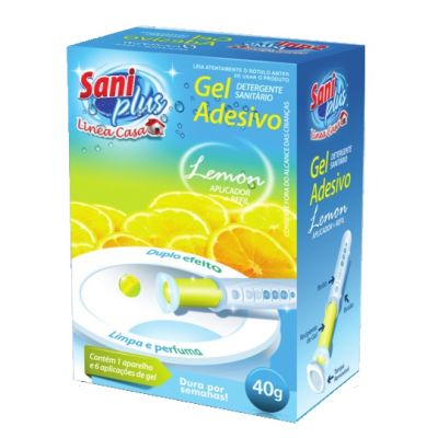 Gel Sanitario Adesivo Aparelho + Refil Citrus/lemon 40g Saniplus