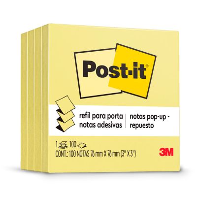 Post-it Refil Amarelo 76 X 76 Mm 100 Folhas Leve + Por -
