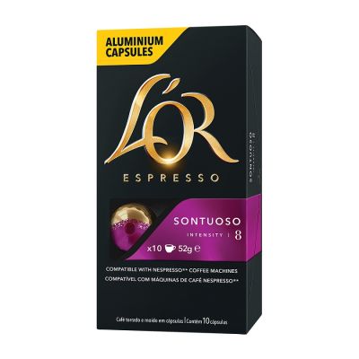 Capsula Cafe Espresso L'or Sontuoso 08 52g C/10 Unidades