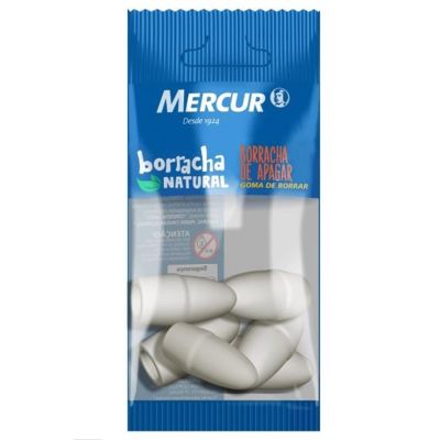 Borracha Ponteira Branca Bls C/6 Mercur