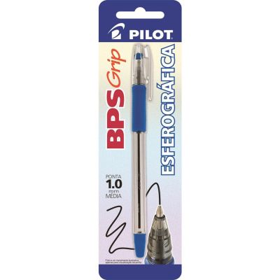 Caneta Esferografica Bps Grip 1.0mm Azul Bls C/1 Pilot