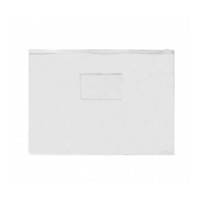 Envelope Plastico Cristal Ziper Branco C/ Visor 33x25cm Yes Pz32 Br