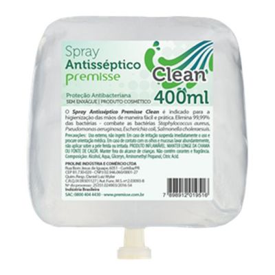 Alcool Antisseptico Refil Spray 400ml Premisse 10133