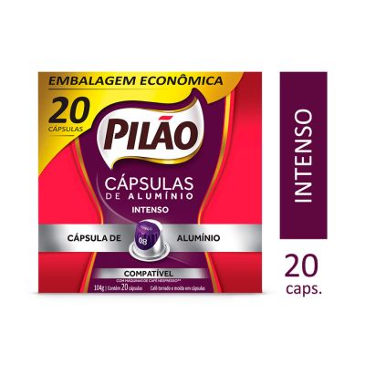 Capsula Cafe Pilao Intenso 08 104g C/20 Unidades