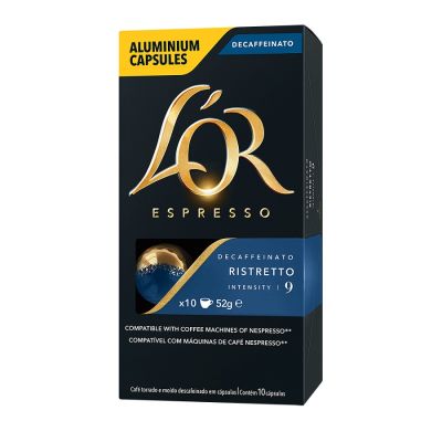 Capsula Cafe Espresso L'or Ristretto Descafeinado 52g C/10 Unidades