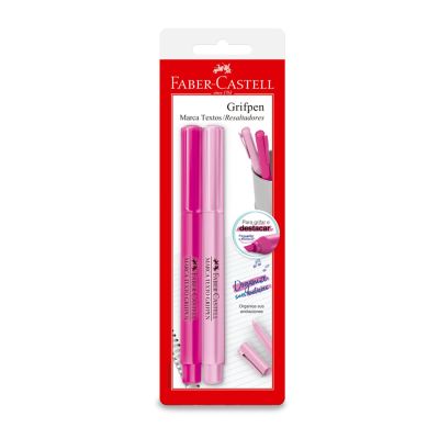Marca Texto Grifpen Cartela Rosa Neon/rosa Pastel Bls C/2 Faber-pastell