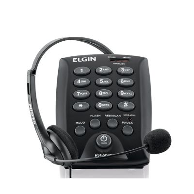 Telefone Com Fone De Ouvido Headset Hst 6000  Elgin