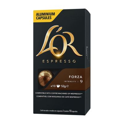 Capsula Cafe Espresso L'or Forza 09 52g C/10 Unidades