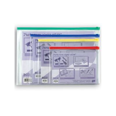 Envelope Plastico Cristal Ziper/ Visor Yes 30,5x23 Dz39