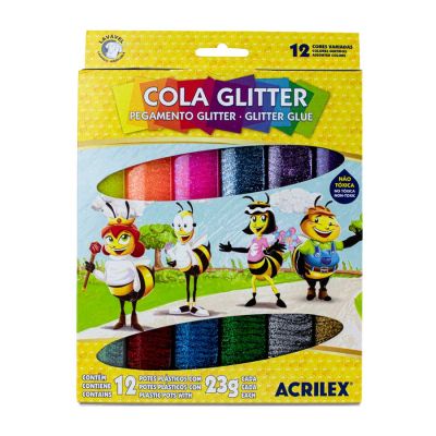 Cola Com Glitter C/12 Cores Acrilex 02922
