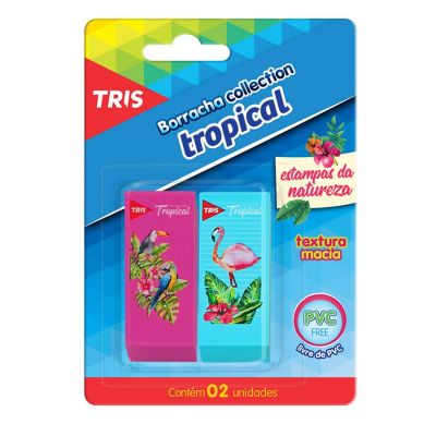 Borracha Decorada Collection Tropical Bls C/2 Tris